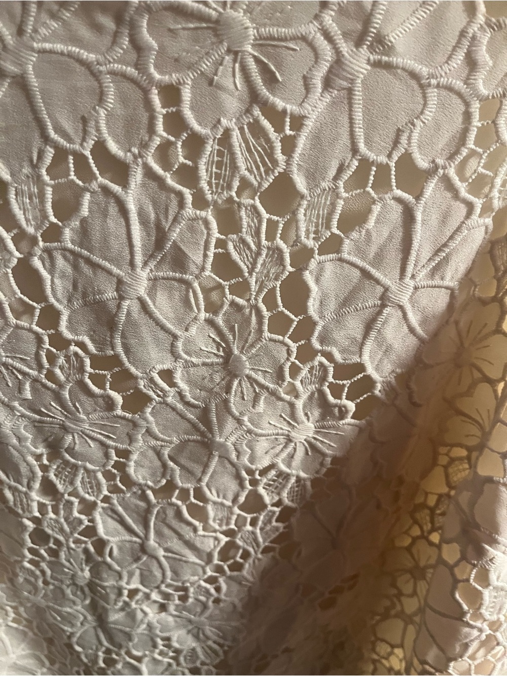 Addition Elle Cream Floral Lace Overlay Sleeveless Blouse Top 3X - Picture 5 of 8